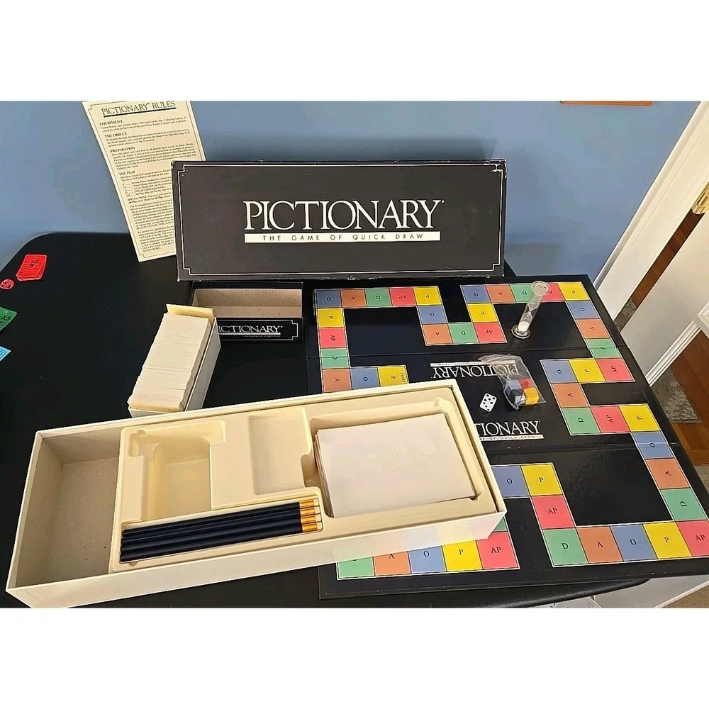 Pictionary First Edition Rare 1985 Original Pieces Complete Vintage‎ S9484